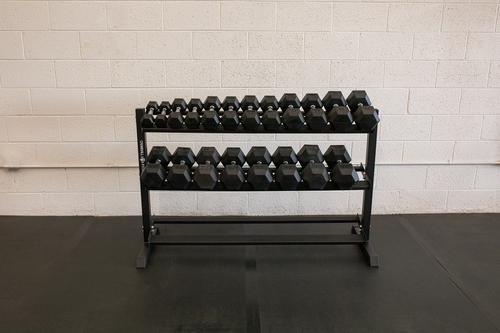 CF 5 lb to 50 lb Rubber Hex Dumbbell Set V2