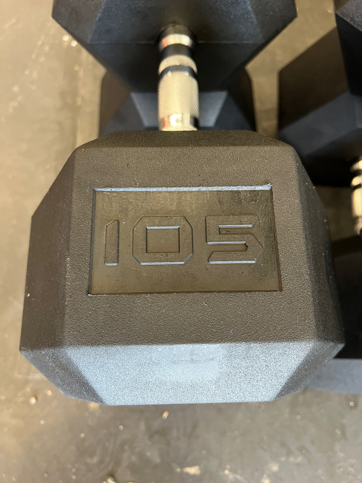 CF V2 Rubber Coated Hex Dumbbells 105-125 lbs